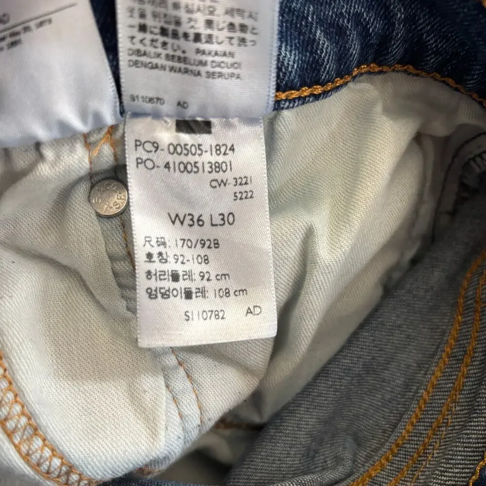 Levi's 505 Denim Jeans Regular Fit Men's W36 L29 99% Cotton Stretchy Goldenrod